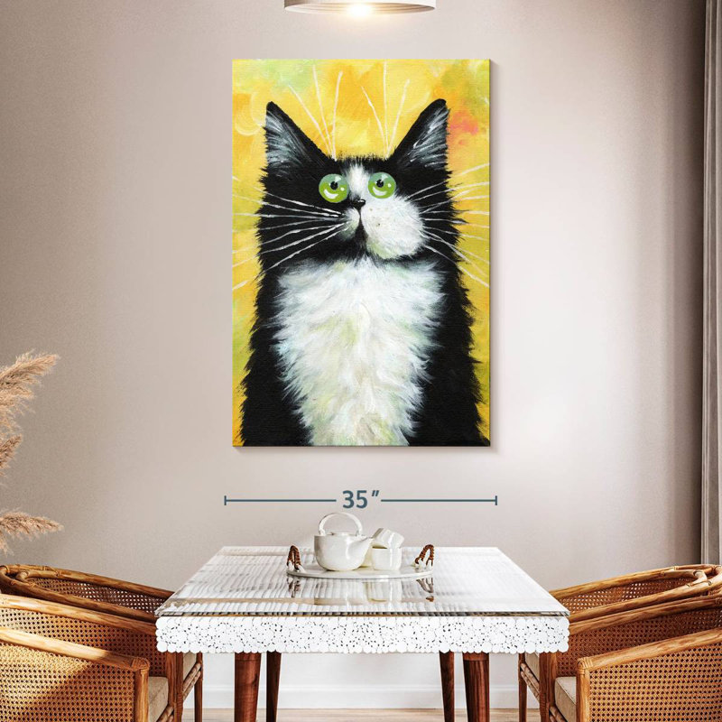 Brampt Tux On Yellow, 51" H x 34" W