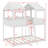 Wood Bunk Bed With Roof, Window, Guardrail, Ladder-557742603