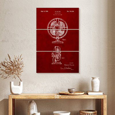 Burgundy Table Fan Laelle