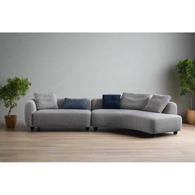 Canapé modulaire en tissu de la collection Luna - 154 po