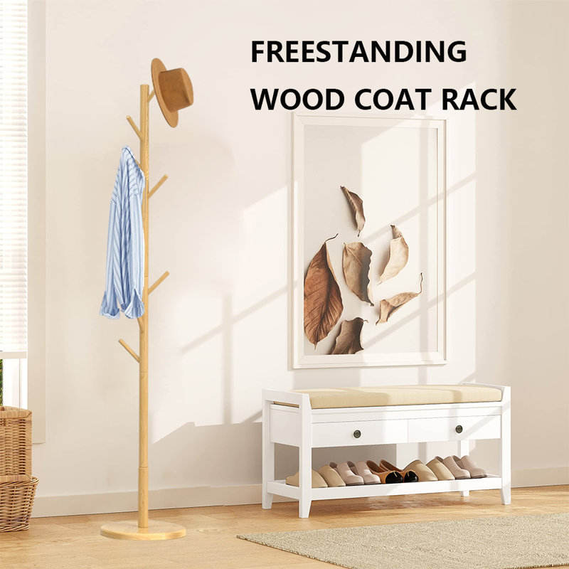 Coat Rack For Entryway, Hallway, Living Room, Bedroom, Natural