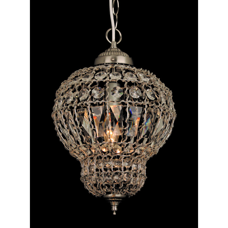 1 - Light Nickel Crystal Pendant