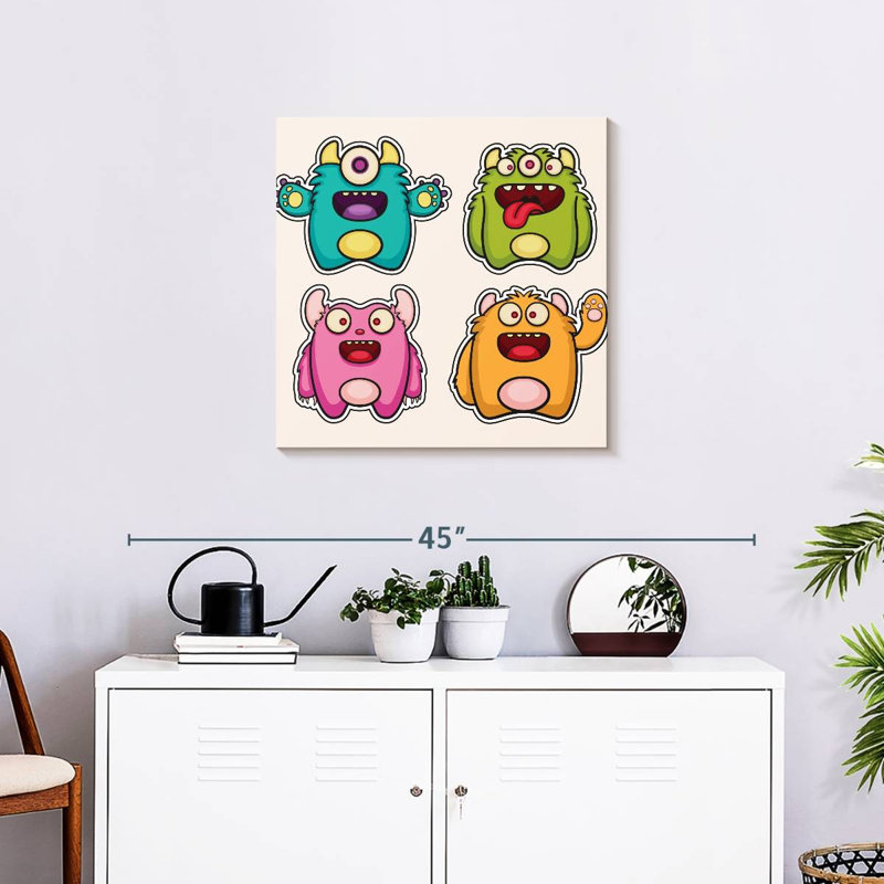 Baby Monsters Hello, 24" H x 24" W
