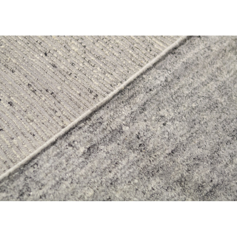 Wool Area Rug in Gray, Retangle 10'1" x 14'3"