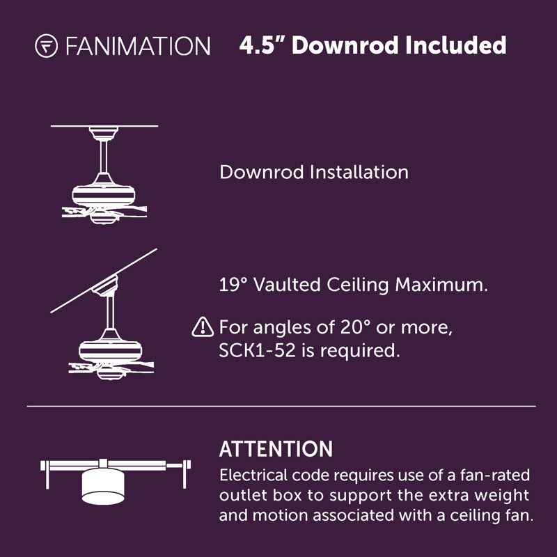 Spitfire 48 inch Indoor/Outdoor Ceiling Fan with LED Light Kit - Brushed Nickel with Koa blades, Brushed Nickel, Koa