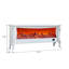 Foyer électrique 54,33 "moderne et minimaliste sculpté avec flamme réaliste et fonction de chauffage