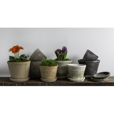Ensemble de pot de fleurs en terre cuite terra émaillé 16 pièces Farmer's