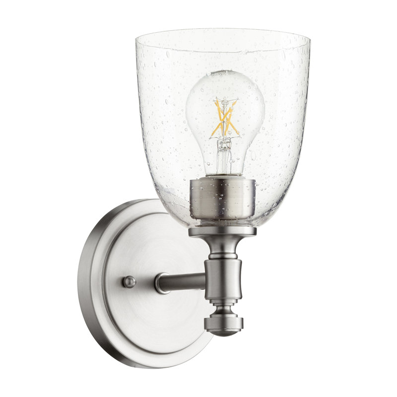 Cruz Steel Armed Sconce, Satin Nickel