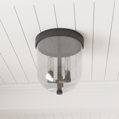 Hansley 3-Light Flush Mount with Clear Glass
