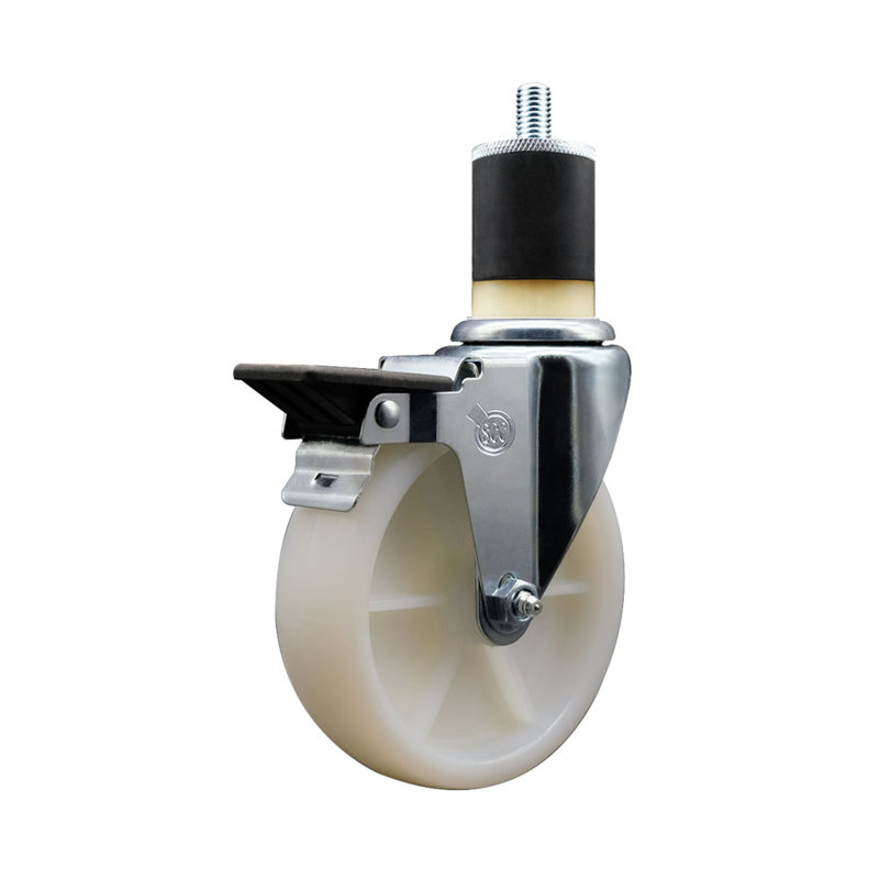 Roulettes pivotantes en nylon 1-7 / 8 pouces avec frein SCC