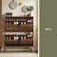Armoire à chaussures indépendante médiévale moderne, armoire à chaussures en noyer de 31,5 pouces, armoire à chaussures avec 2 tiroirs rabattables