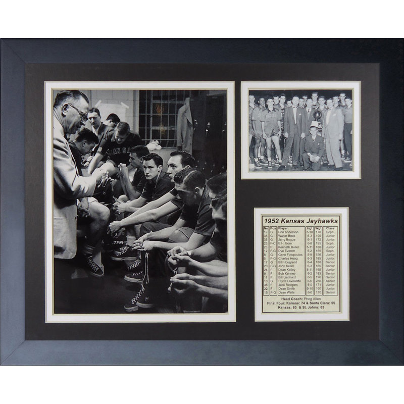 Souvenirs encadrée 1952 kansas jayhawks