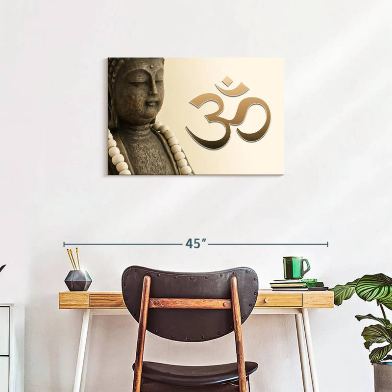 Adella Buddha Om Sign, 20" H x 30" W
