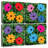 Harnek Retro Flowers On Grass