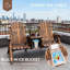 Causeuse double Adirondack, chaise Adirondack double en bois avec seau à glace, causeuse d'extérieur avec dossier haut