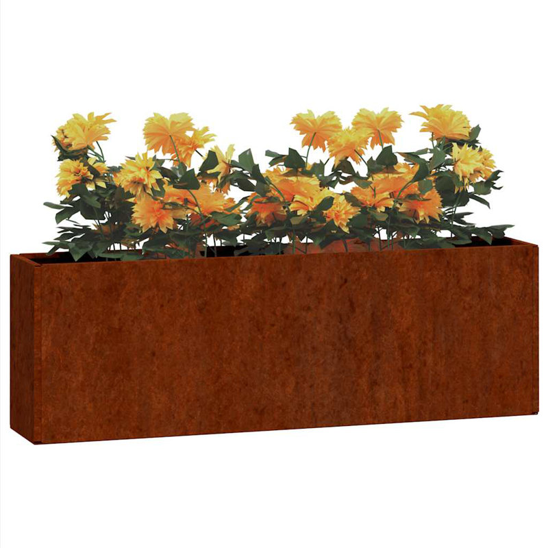 vidaXL Wall Planter Set of 2 Rusty Corten Steel Medium