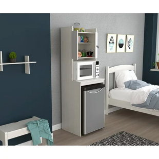 Hotel Microwave, Mini-Fridge & Bar Cabinet Combo!
