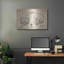 «Modern Football Helmet Blueprint Parchment Verni», art mural en métal-1920512824