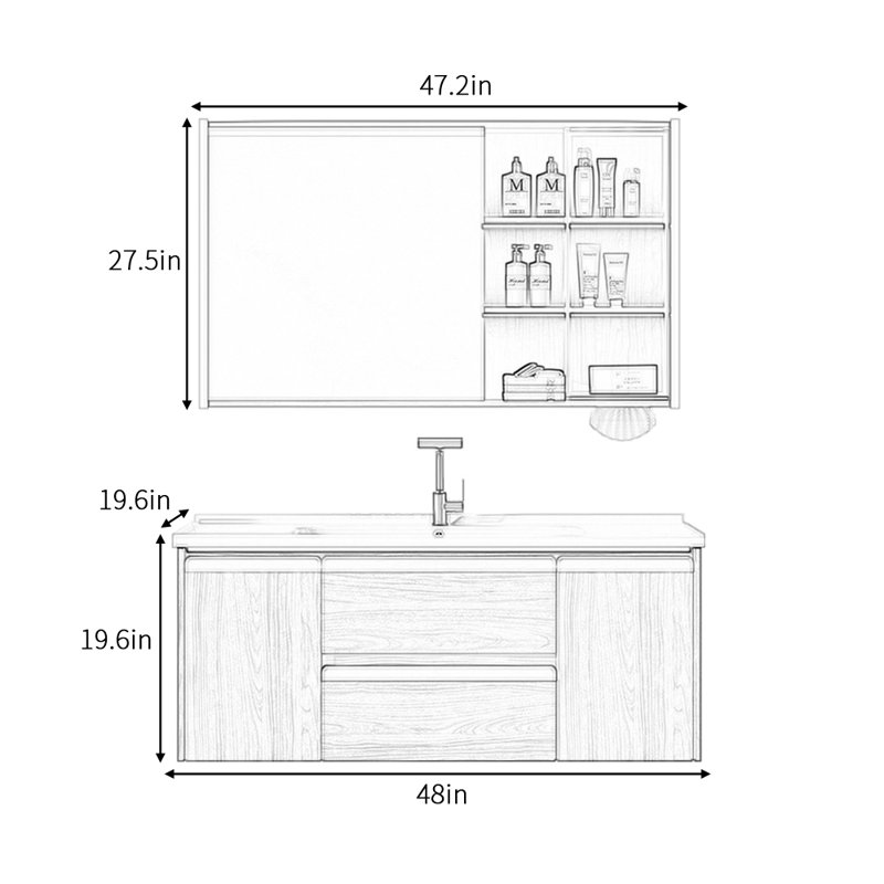 Armoire de salle de bain moderne et luxueuse