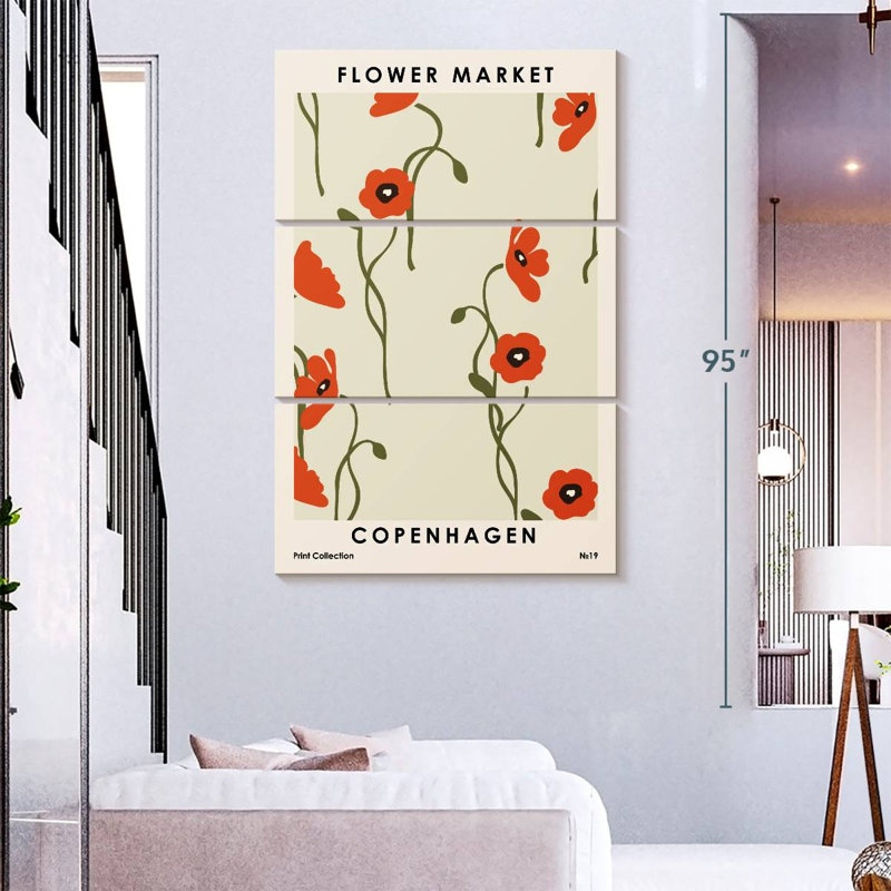 Harnek Flower Market Copenhagen, H 74 po x l 48 po