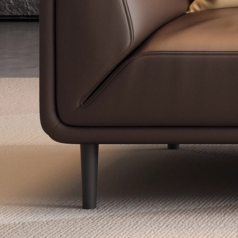 Causeuse coussin en similicuir noir