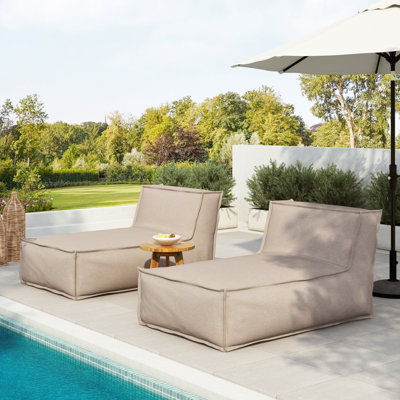 Brody Outdoor Bean Bag Lounge Chair With Removable Cover by Trule