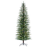 Vickerman 9' x 48" Western Cedar Artificial Slim Pre-lit Christmas Tree with 550 Dura-Lit® Warm White LED Mini Lights.