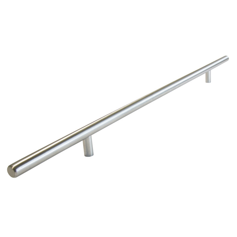 Poignée barre en T moderne, Acier inoxydable brossé, 12 5/8", 1