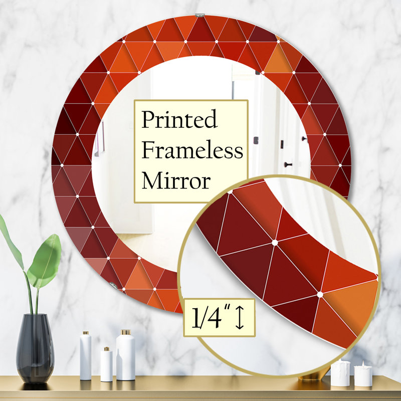 Triangular Colourfields 17 Wall Mirror, 31.5" H x 31.5" W