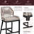 43.11" H Outdoor Wicker and Metal Bar Stools-1351911935