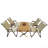 Multi-Function Foldable And Portable Dining Set, 1 Dining Table & 4 Folding Chairs