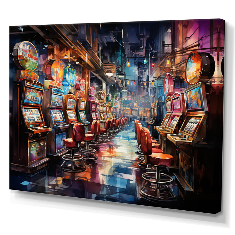 Machine à sous casino Royale, Toile tendue, H 12 po x l 20 po x P 1 po