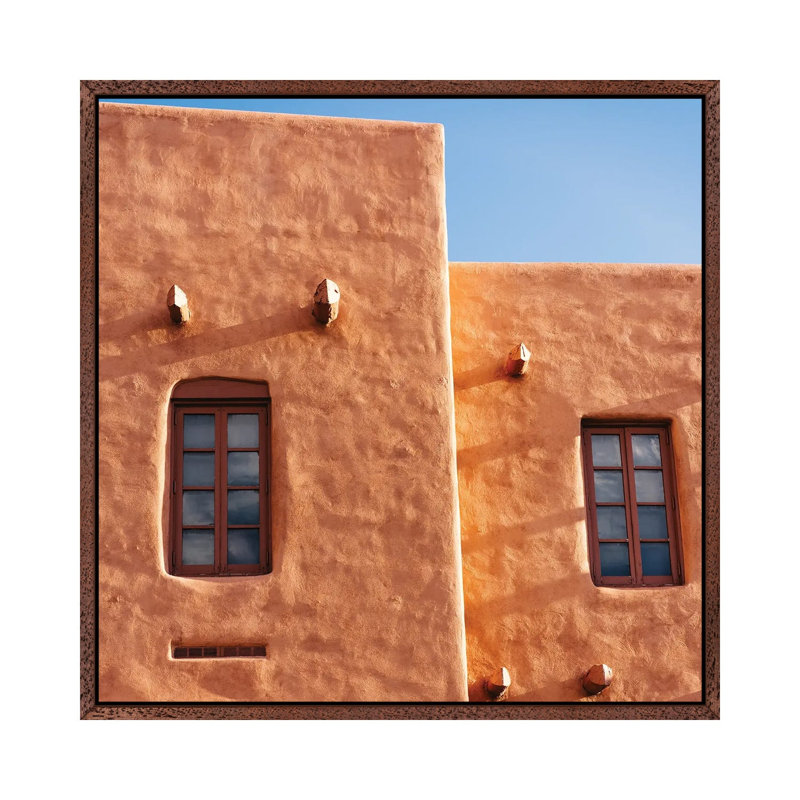 Santa Fe Architecture III 1 Piece Wall Art on Canvas, 93.98cm H x 93.98cm W x 3.81cm D, Classic Brown Wood Framed