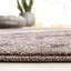 Tapis abstrait en polyester fabriqué à la machine en gris / brun-86777529