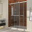 Porte de douche coulissante double sans cadre avec verre trempé transparent 3/8 po de l 56 po x H 72 po x H 56 po-66151264