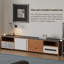 Meuble télé de style vintage en bois naturel couleur bûche, 78,74 po