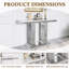 Console rectangulaire en acier inoxydable avec plateau en faux marbre-320927958-320927959