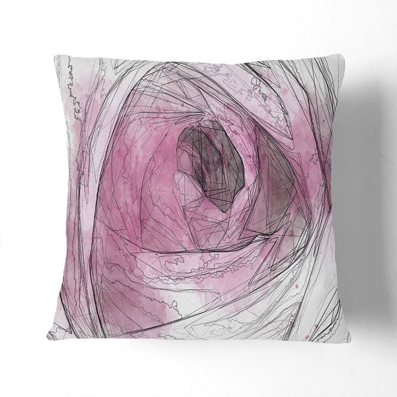Abstract Square Throw Cushion, 55cm H x 55cm W x 20cm D