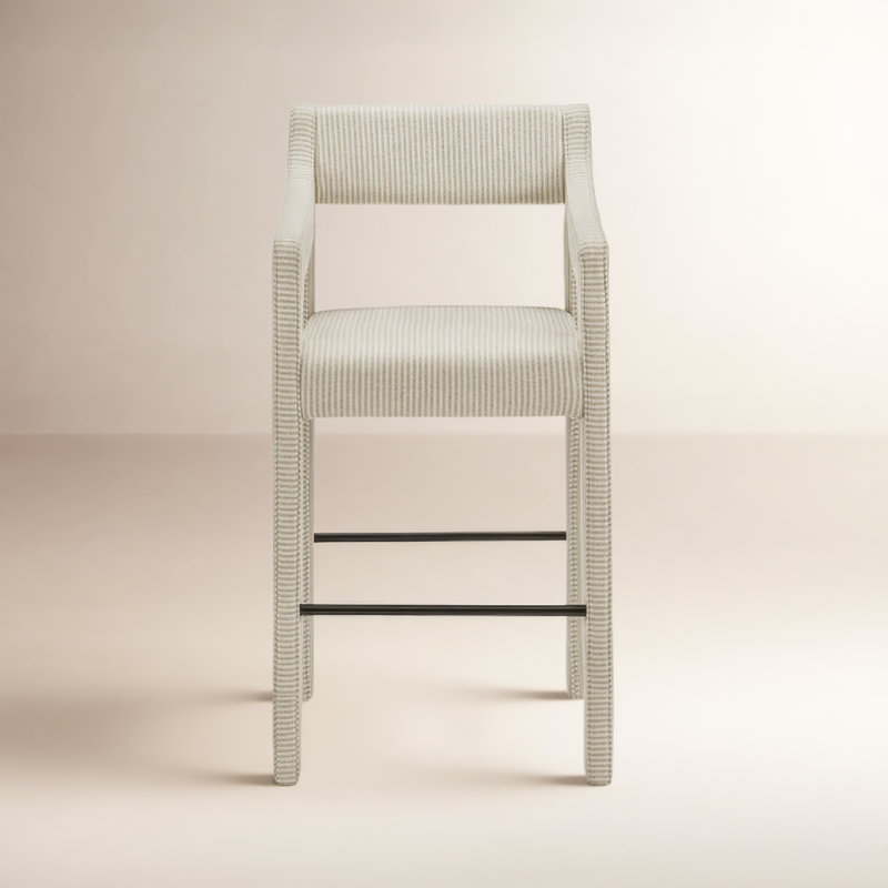 Tabouret de comptoir Elise, Beige-crème