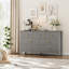 Commode pour chambre à coucher avec 7 tiroirs, commode moderne de 54 po avec poignée en métal, meuble télé-1446598233