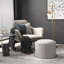 Table basse ronde avec repose-pieds avec plateau rabattable, repose-pieds et table basse