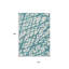 Tapis d'extérieur lavable abstrait bleu sarcelle 10 pi x 14 pi bleu