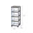 IRIS 4-Drawer Narrow Plastic Storage Drawer Cart, Black
