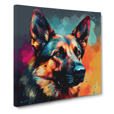 German Shepherd Abstract Art No.3 - Print