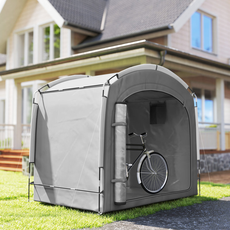 Bike Storage Tent, Portable Bicycle Storage Shed, Waterproof Outdoor Bike Cover with 210D Oxford Fabric and Carry Bag for 3-4 Bikes, Lawn Mower, Garden Tools