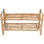 6 - Pair Stackable Solid Wood Shoe Rack