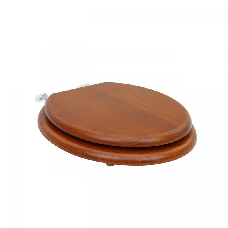 Round Toilet Seat and Lid, Chrome Plated