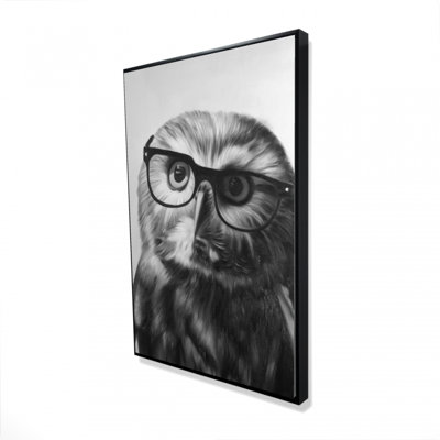 «Hibou grand-duc réaliste avec lunettes»