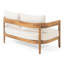 Table basse en bois pour l'extérieur et table basse avec coussins d'eau