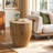 21.06-inch Retro Barrel-shaped Coffee Table: Natural Wood Grain + Barrel-shaped Design, Infusing A Retro Charm Into The Office/dining Room/living Room